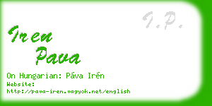iren pava business card