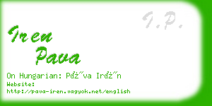 iren pava business card